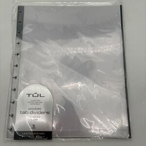 TUL Custom Note-Taking System Pocket Tab Dividers Letter Size Clear 5ct 2585027